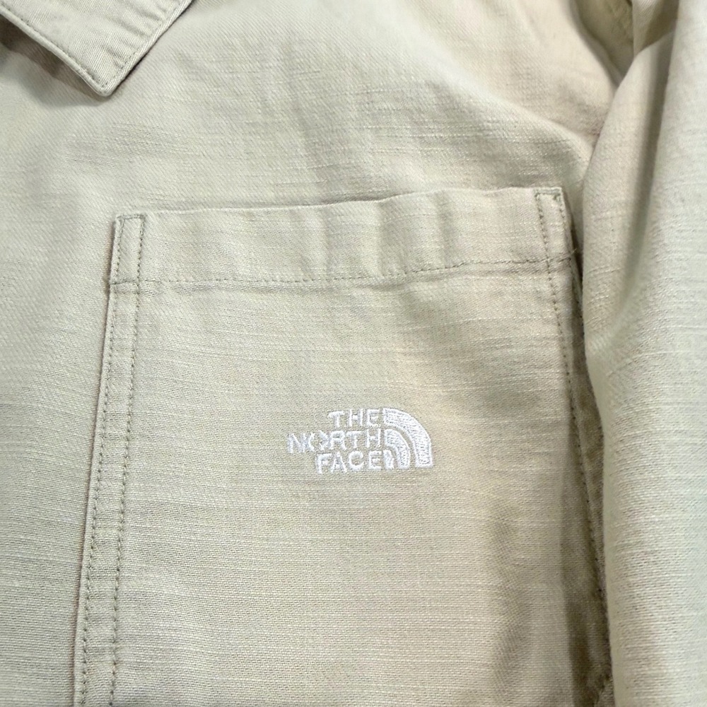 The North Face Utility Canvas Overshirt Shacket NF0A7ZYN Tan Mens XXL Cotton - Picture 6 of 16